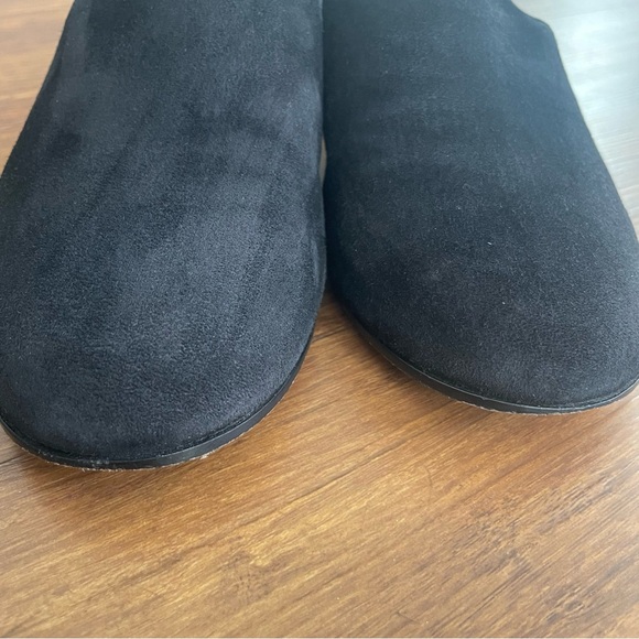 EILEEN FISHER Mules 6.5 Earth Dion Black Suede Leather Loafer Slide Slip On Shoe - Picture 5 of 10